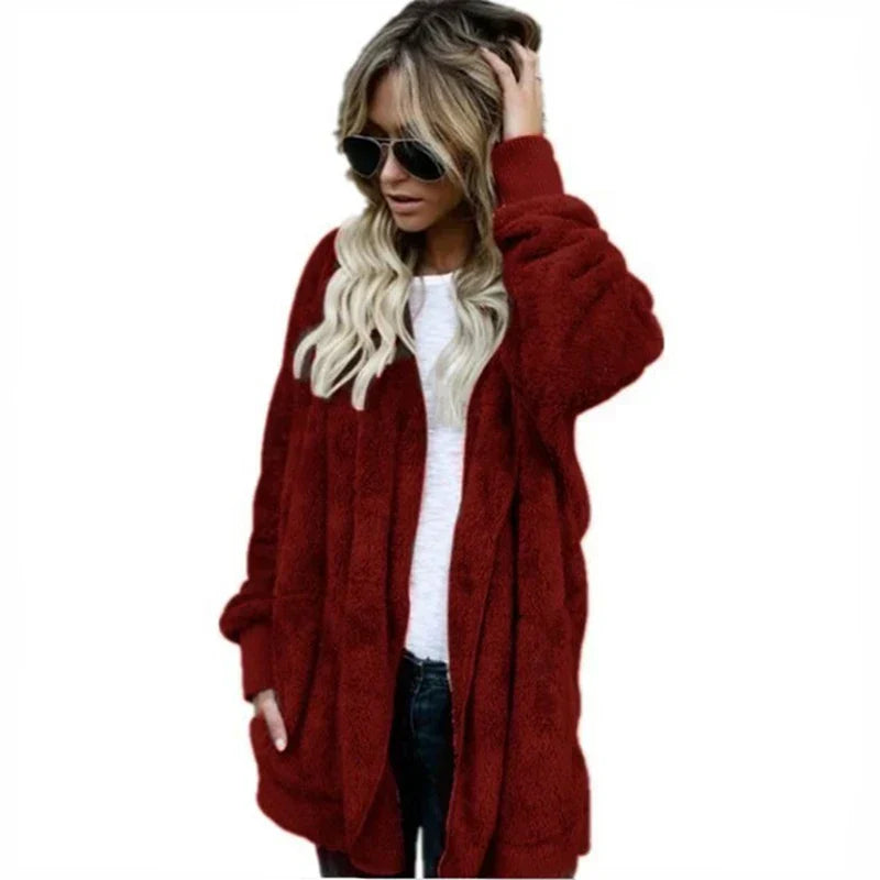 Women's Open-Front Hooded Cardigan - Cozy, Lightweight Layer