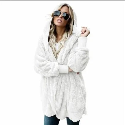 Women's Open-Front Hooded Cardigan - Cozy, Lightweight Layer