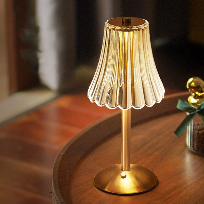 Elegant gold crystal table lamp for stylish lighting