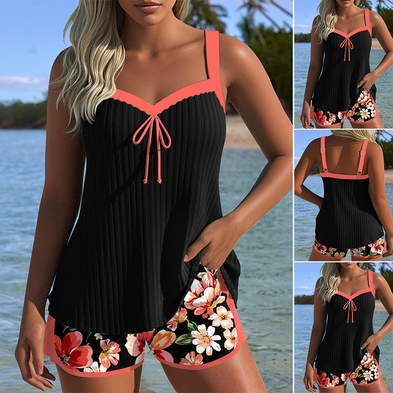Adalyn Floral Print Tankini Set - Vibrant Swimwear for Sunny Days