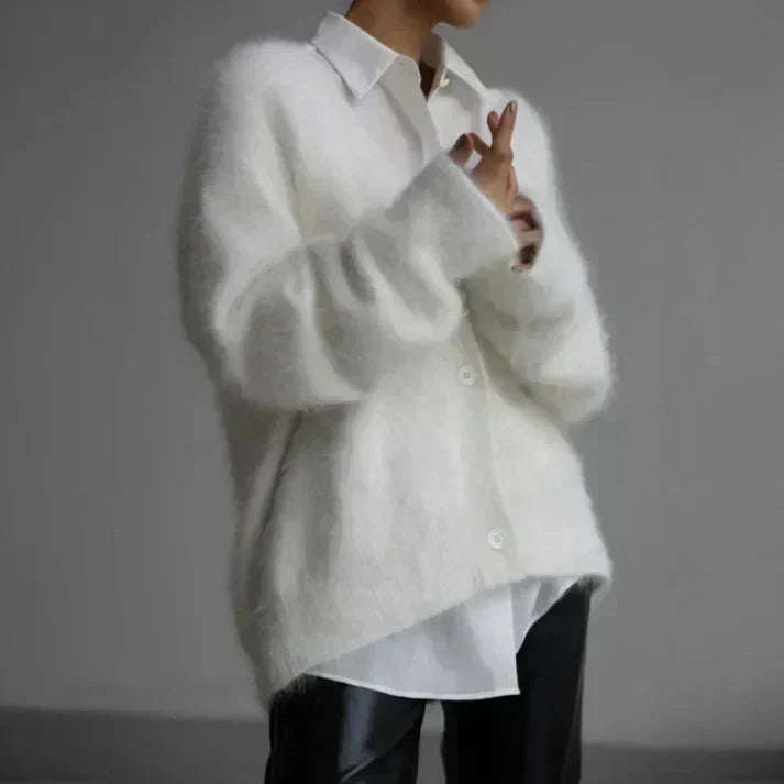 Luxe Fuzzy Mohair Cardigan