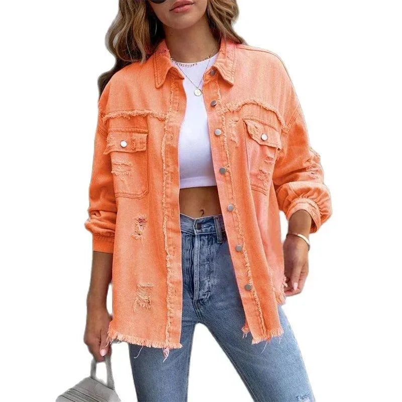 Stylish oversized denim jacket for women for a comfortable and trendy look