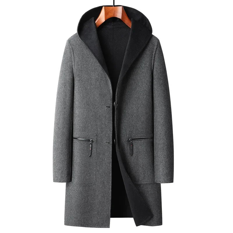Elegant Reversible Wool Coat