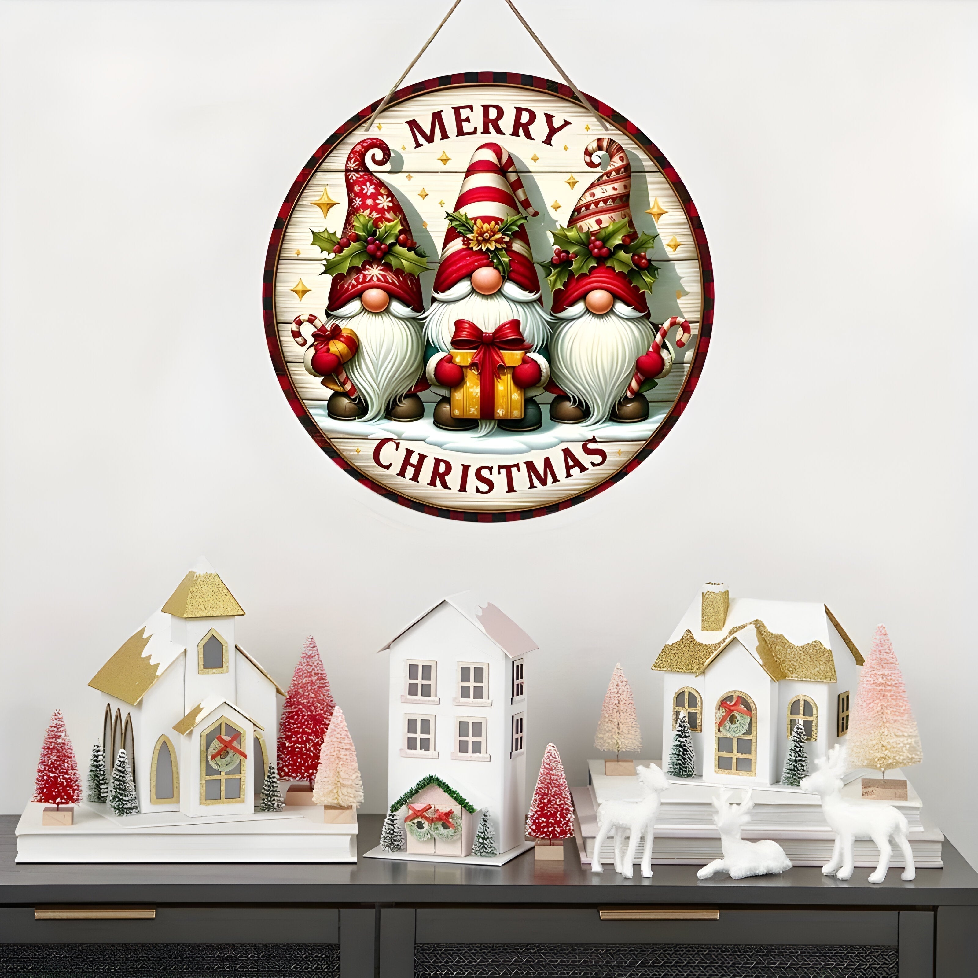 Festive Emily Decoration | Wooden Gnome Panel – Create a Magical and Imaginative Winter Home