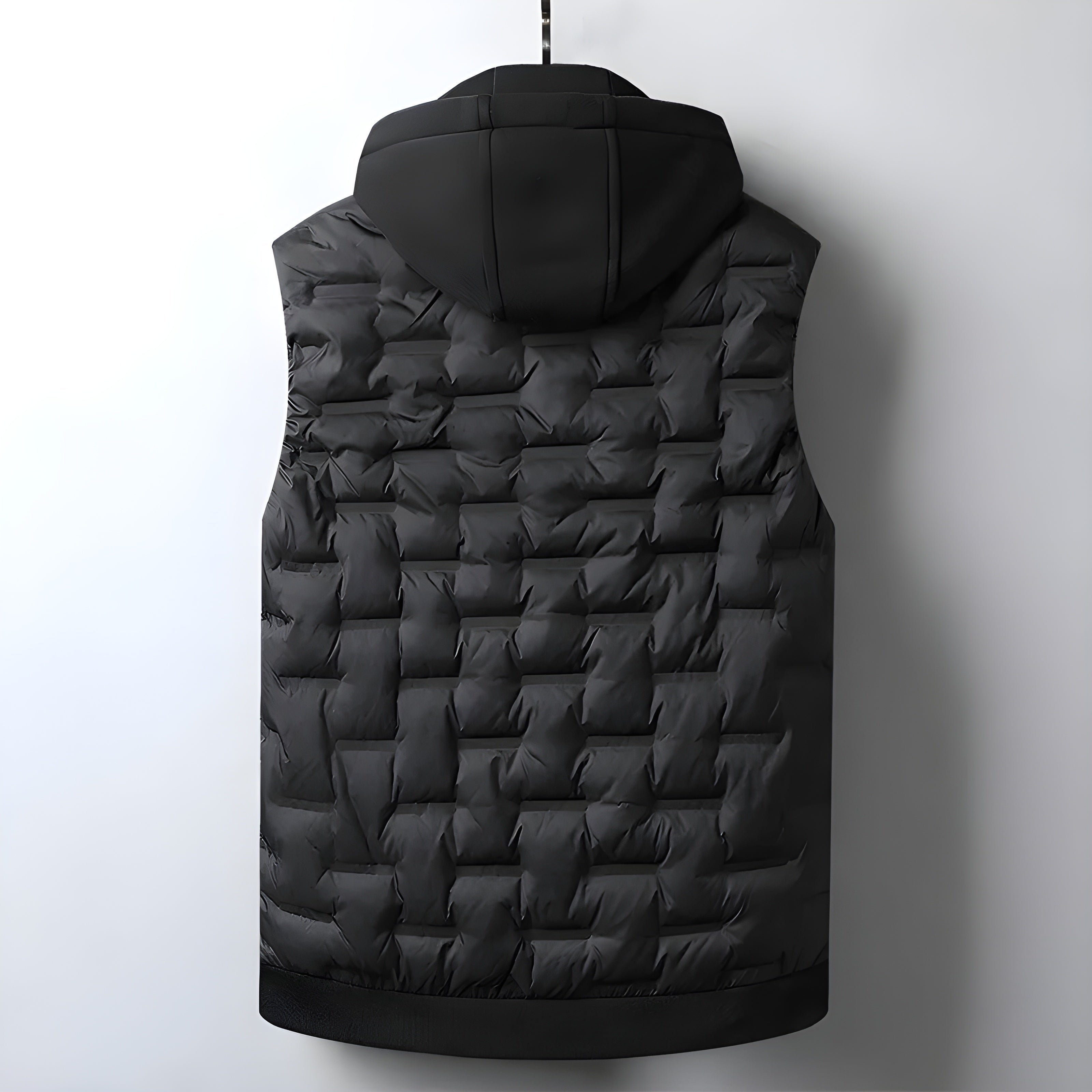 High-Insulation Thermo-Grid Hooded Vest Ultra-Comfortable