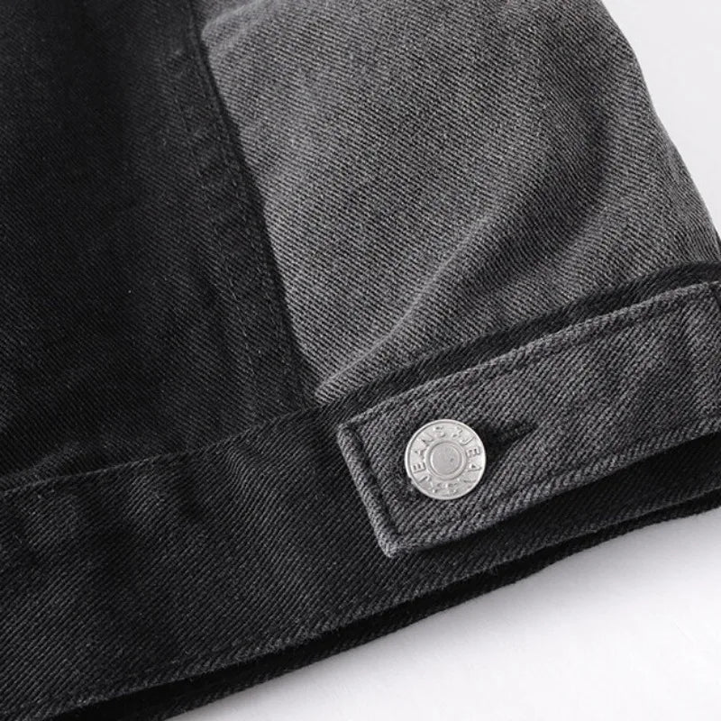 Ripped Panel Denim Jacket for a Trendy and Casual Style