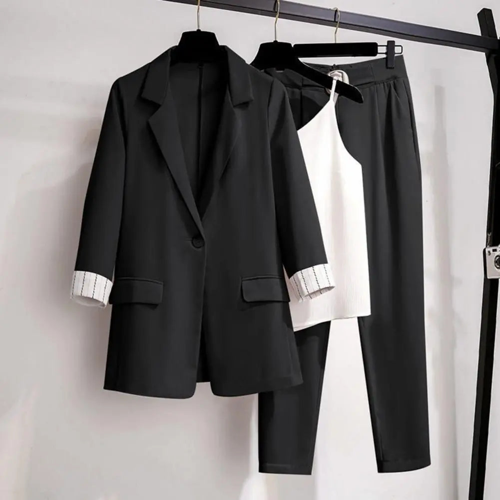 Joanna | Elegant Women's Set: Blazer, Pants, and Coordinated Top