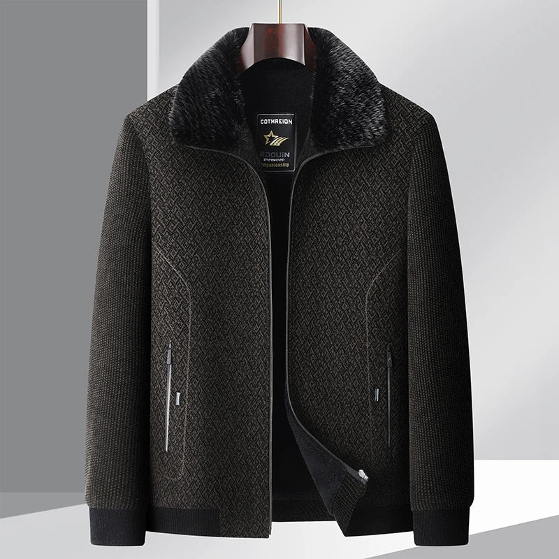 Fur-Lined Collar Jacket for Style and Comfort