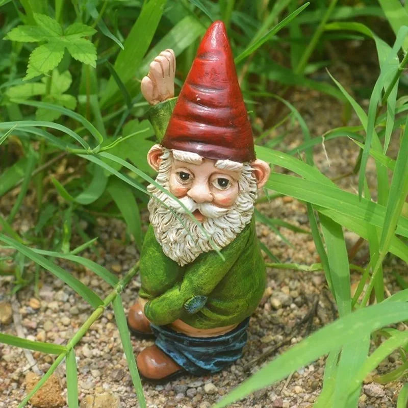Casta - Creative Gnome Figurine Made of Resin with Elegant White Beard