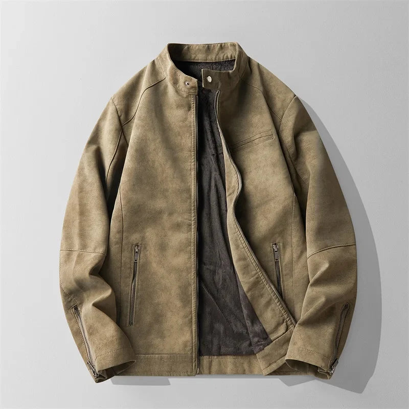 Casual and Durable Desert Style Moto Jacket
