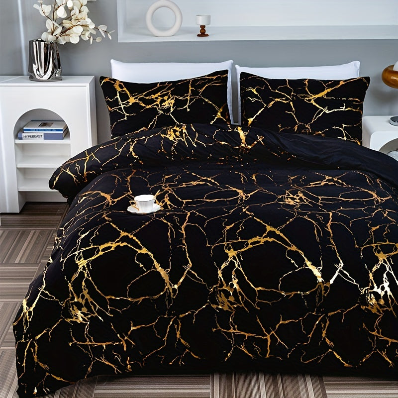 Luxury Marble Design Duvet Cover for a Stylish and Comfortable Bedroom
