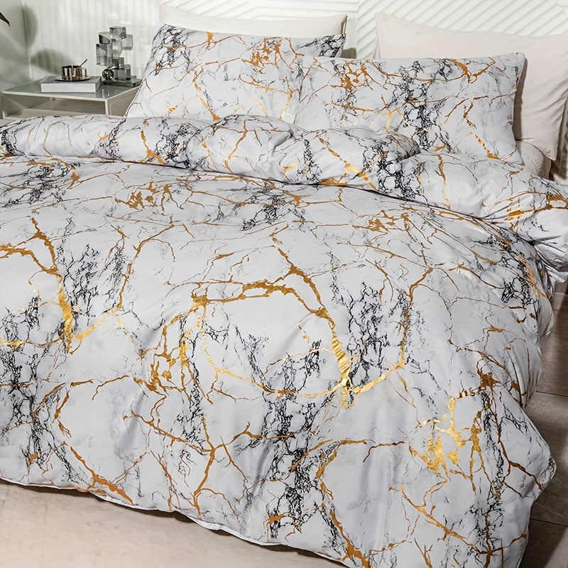 Luxury Marble Design Duvet Cover for a Stylish and Comfortable Bedroom
