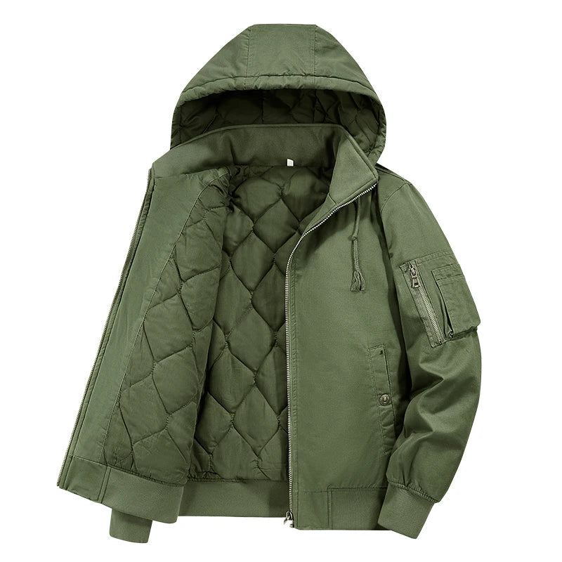 Cushioned Cotton Utility Jacket for Optimal Comfort