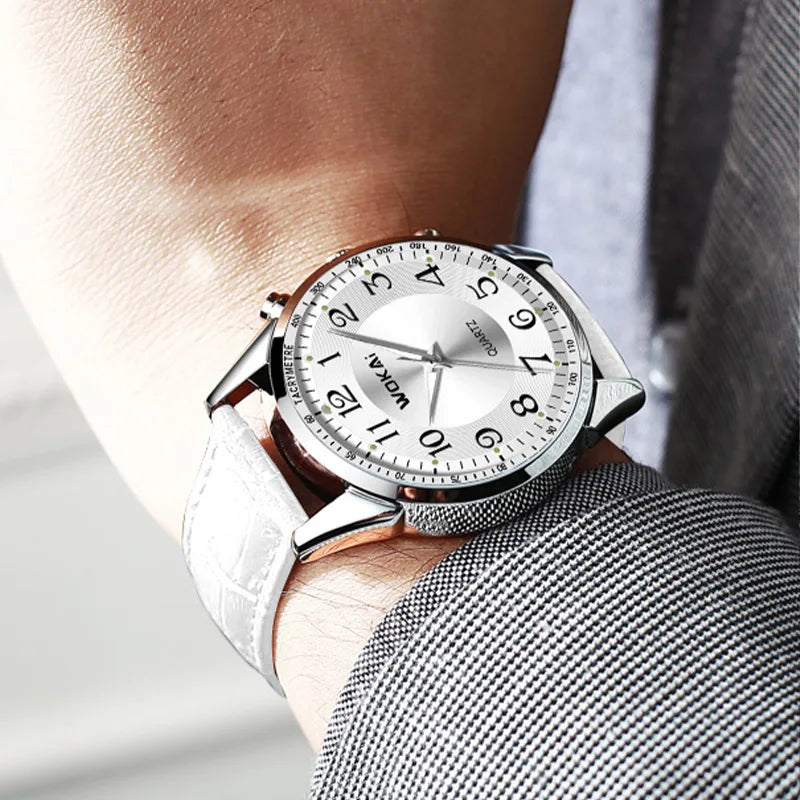 Casual white sports watch for an elegant and comfortable style