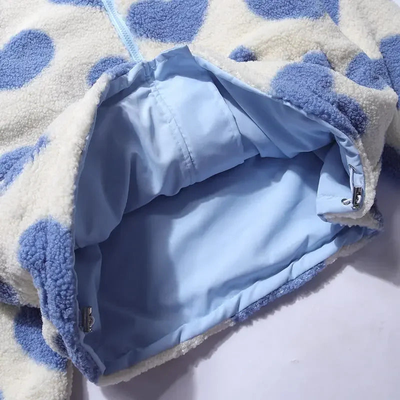 Dianne – Cozy Reversible Heart-Print Jacket for Everyday Comfort