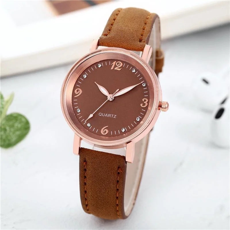 Elegant watch with a stylish leather strap