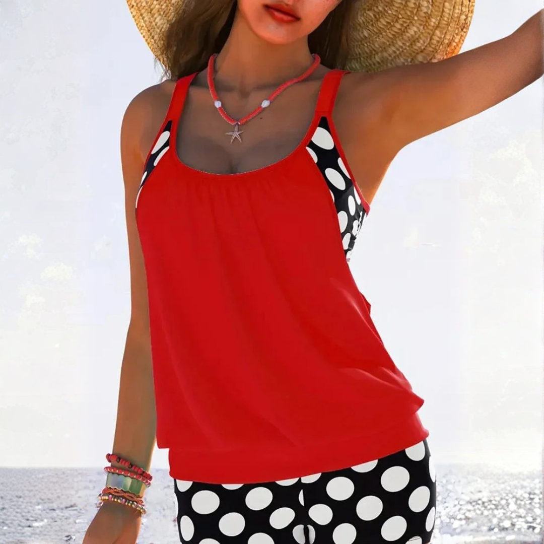 AzMuse™ Polka Dot Cutout Bikini Set – Flirty Hollow-Out Swimwear