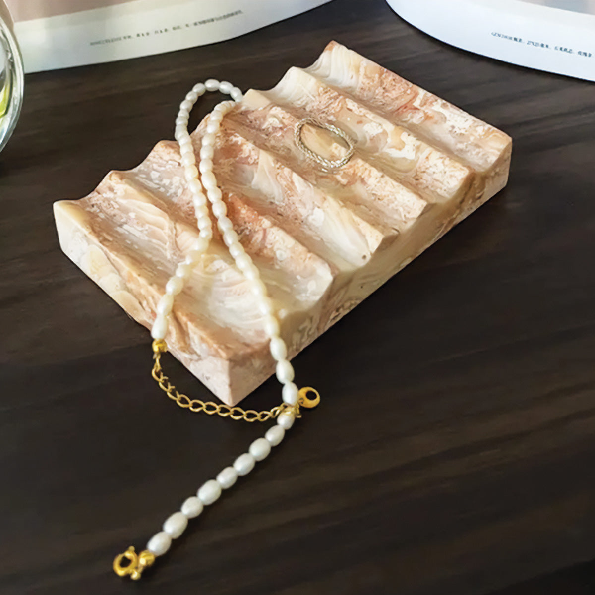 Elegant Cannelé Stone Plateau | Refined Natural Stone Design for a Sophisticated Interior Decoration