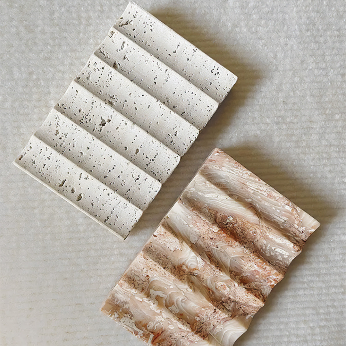 Elegant Cannelé Stone Plateau | Refined Natural Stone Design for a Sophisticated Interior Decoration