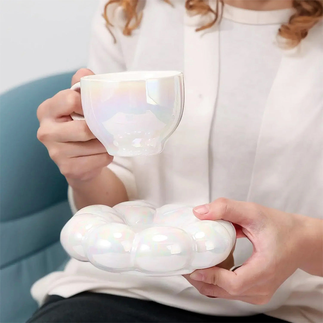 Elegant Sunflower Mug with Floral Pattern Perfect for a Beautiful Breakfast