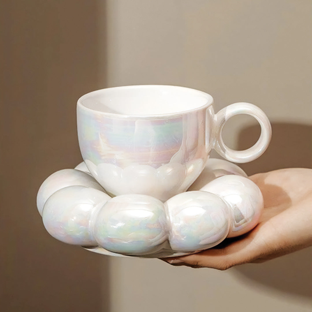 Elegant Sunflower Mug with Floral Pattern Perfect for a Beautiful Breakfast