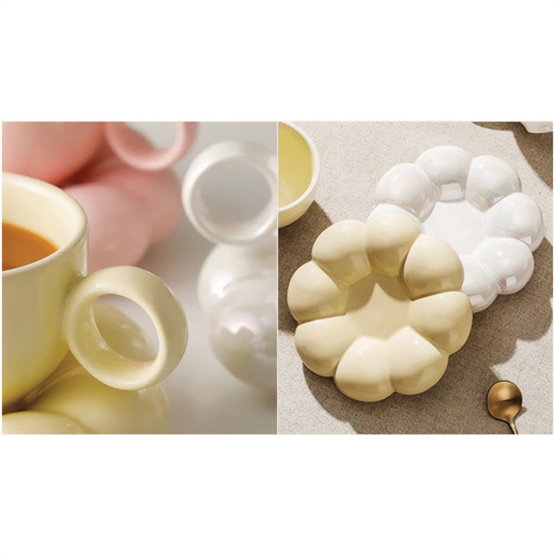 Elegant Sunflower Mug with Floral Pattern Perfect for a Beautiful Breakfast