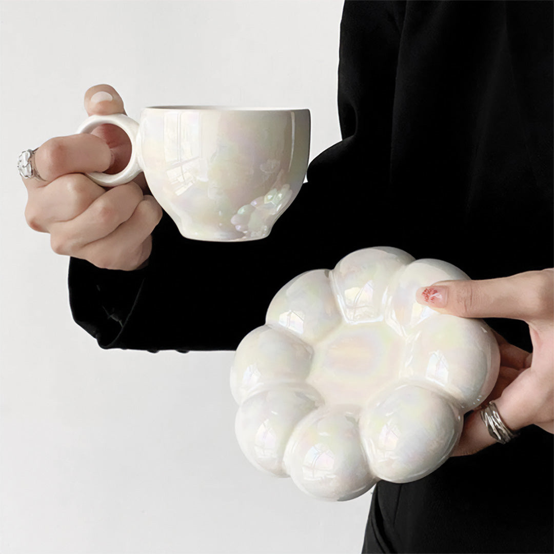 Elegant Sunflower Mug with Floral Pattern Perfect for a Beautiful Breakfast