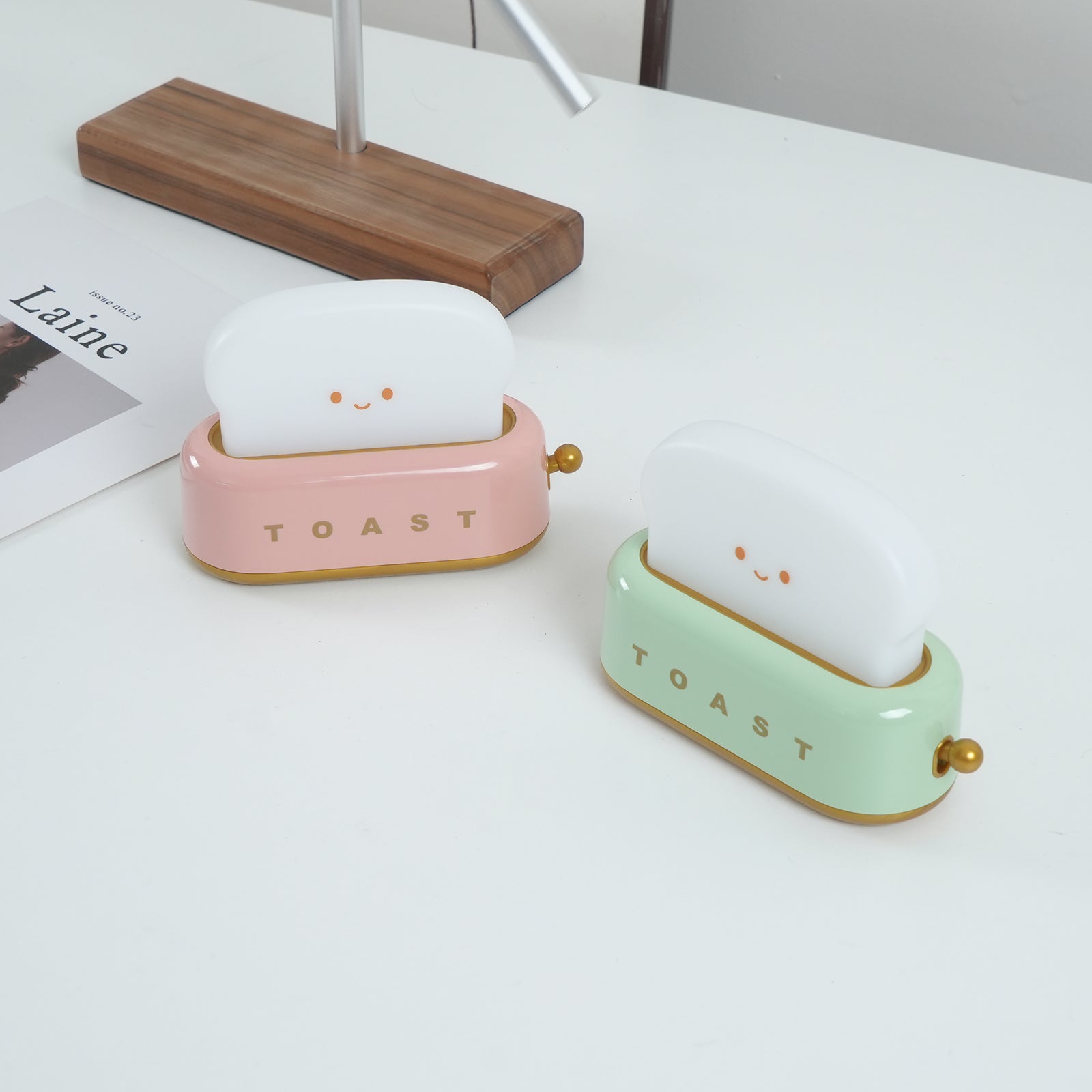Modern Toaster Design Table Lamp with Built-in Battery