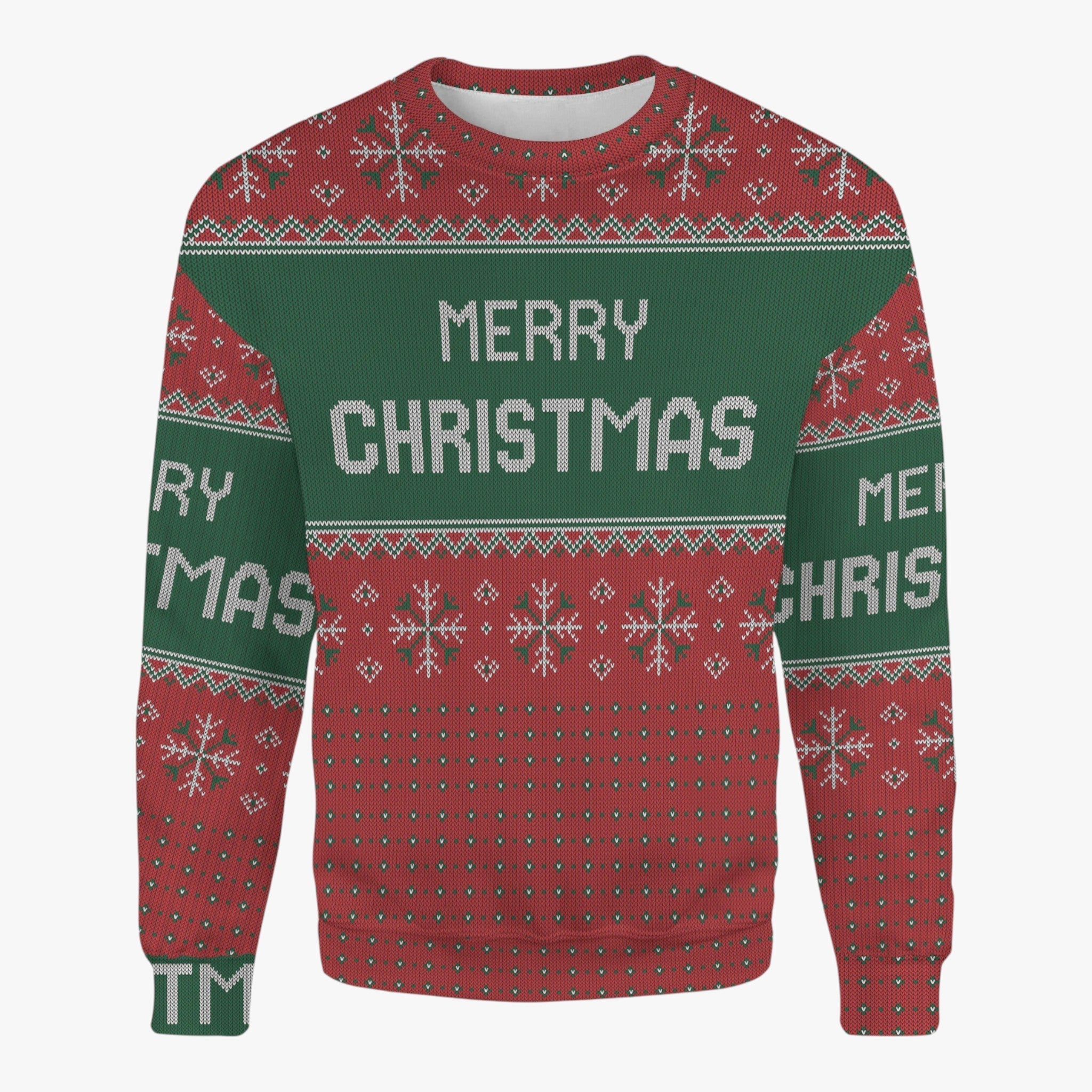 Unisex Comfortable Casual Sweater with Snow-covered Motifs – Ideal for Cozy Winter Style