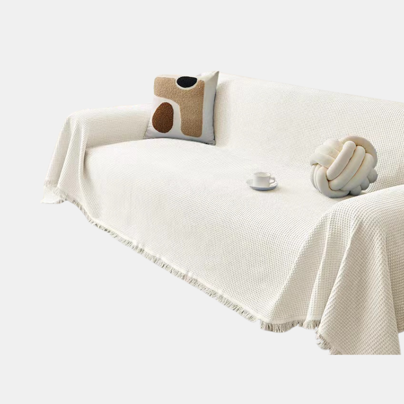 Elegant Breathable Cotton Sofa Cover - Durable and Trendy Furniture Protector