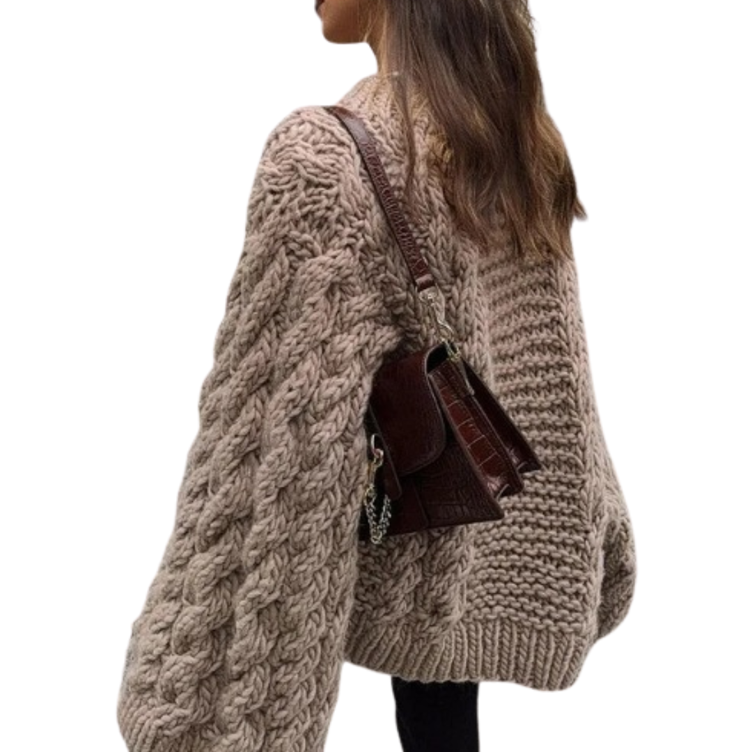 Cozy Casual Loose-Fit Knit Sweater for Fall & Winter