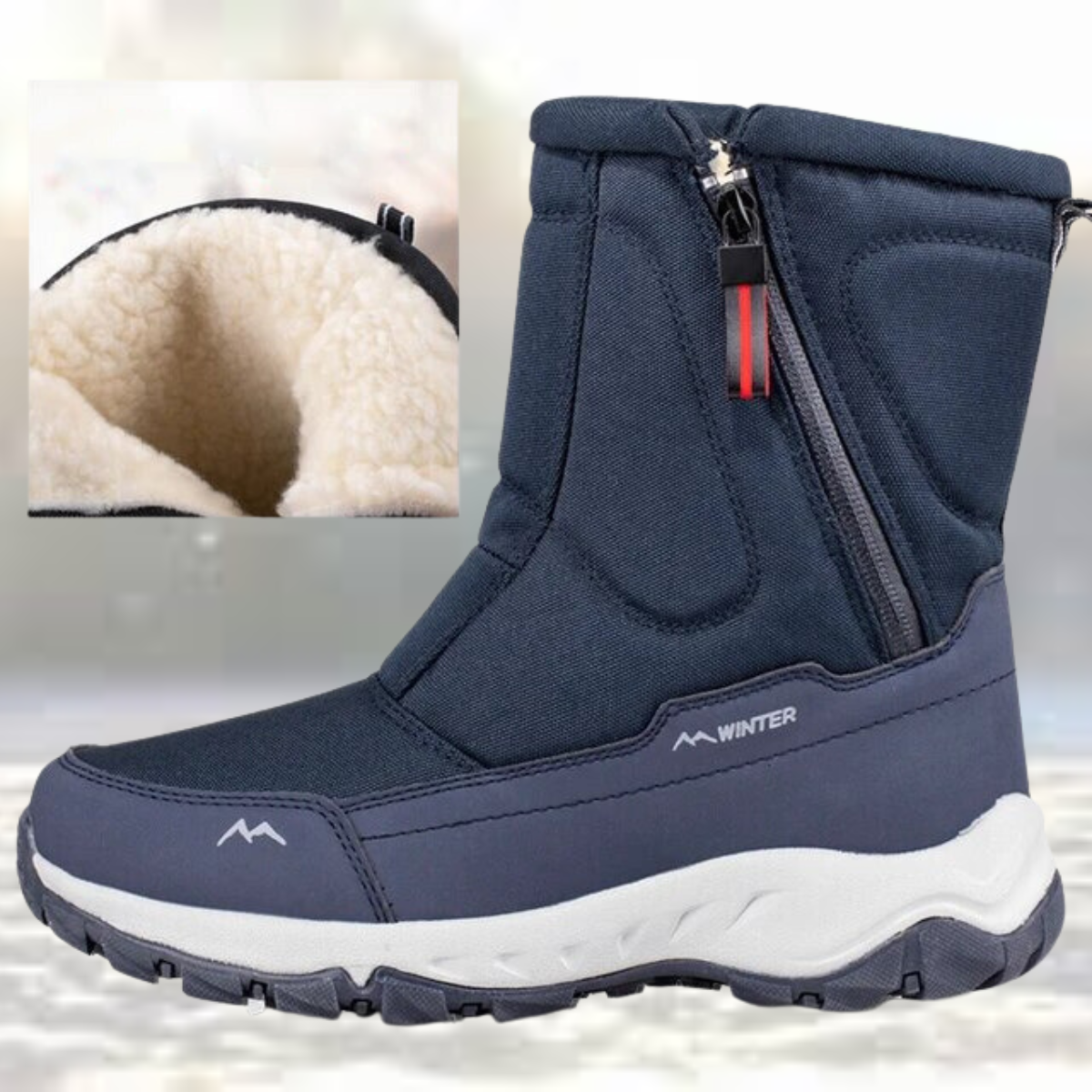 Women's Cozy Velvet-Lined Waterproof Boots for Warmth and Dry Comfort