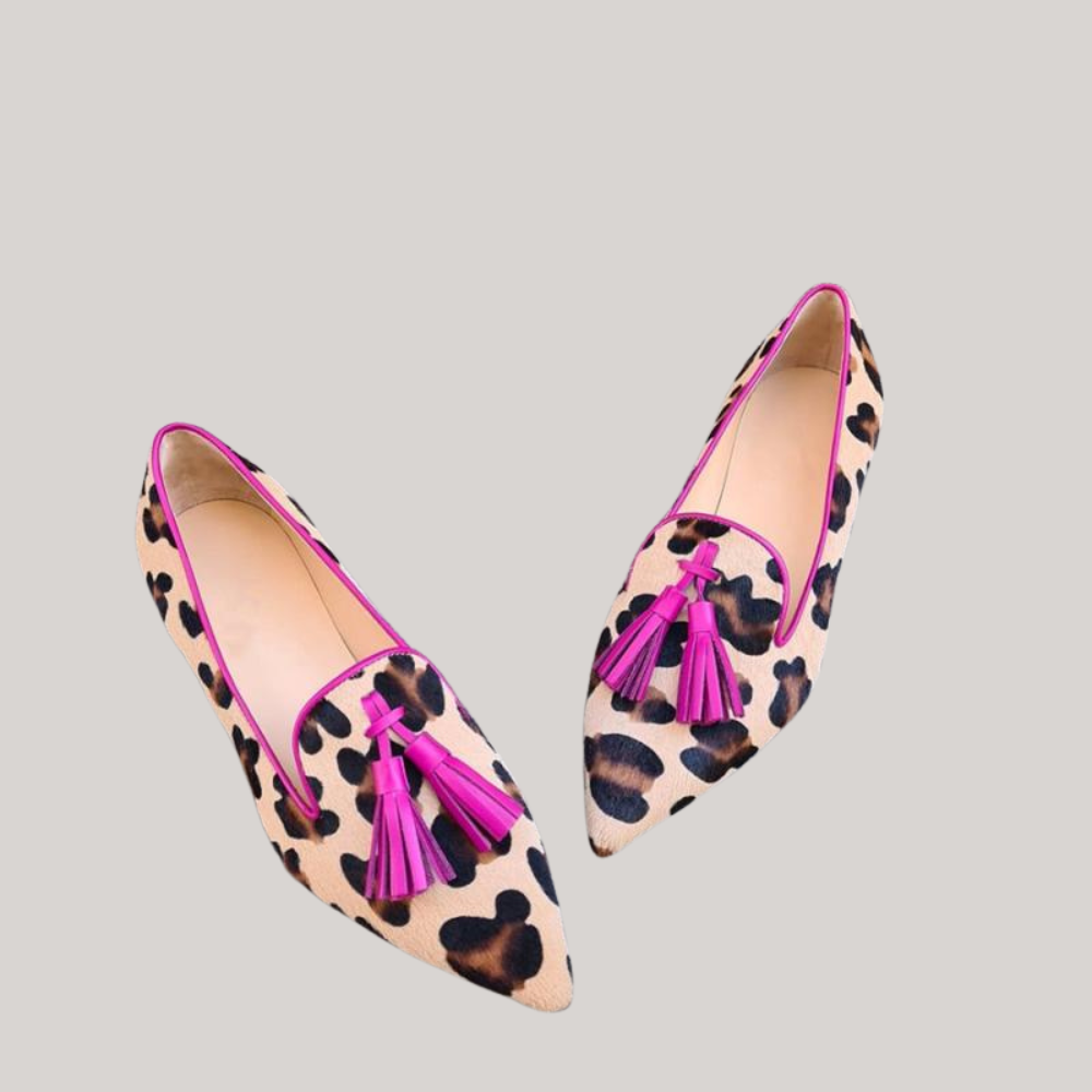 Elegant Leopard-Print Loafers for Women