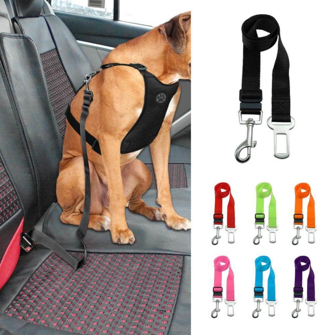 Adjustable Dog Seat Belt with 360° Rotatable Clasp for Comfortable and Safe Ride