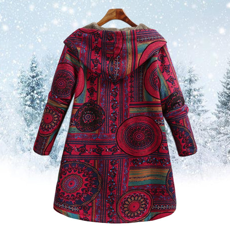 Chic Bohemian Women's Hoodie with Brightly Colored Print