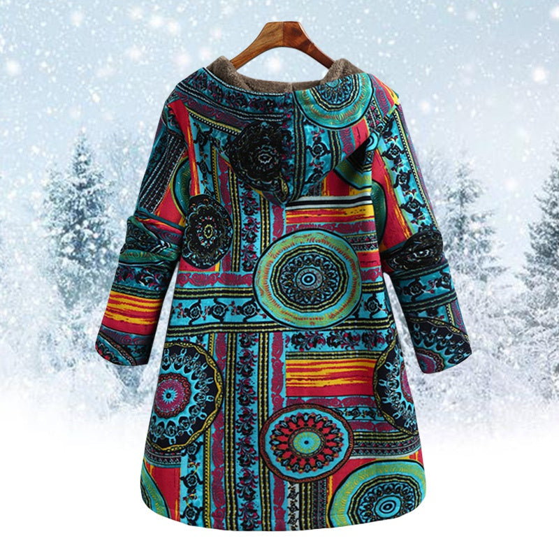 Chic Bohemian Women's Hoodie with Brightly Colored Print