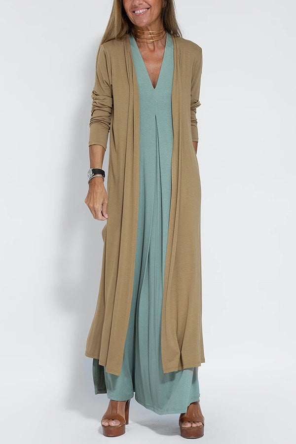 Carmela | Elegant Maxi Dress with Matching Cardigan