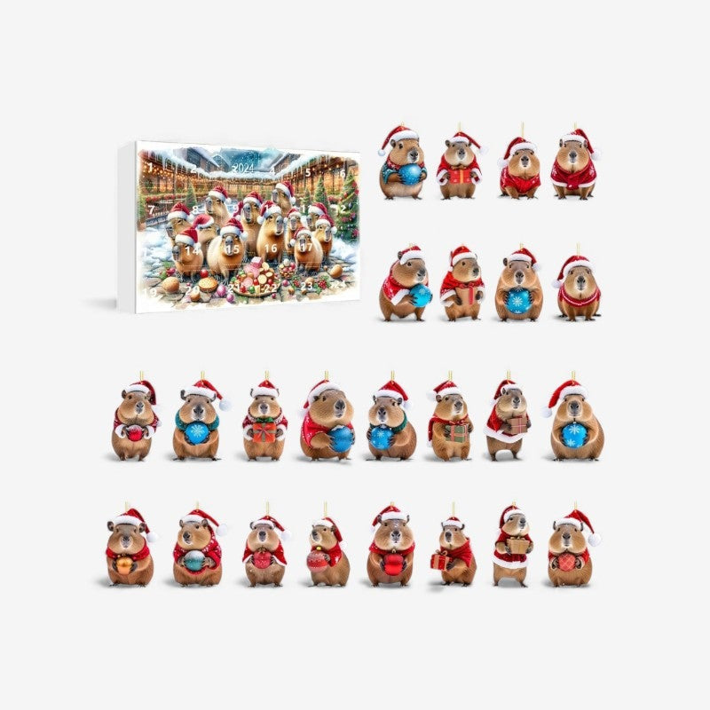 ChillPaws Capybara Advent Calendar - Fun and Cozy Gift Box for Christmas