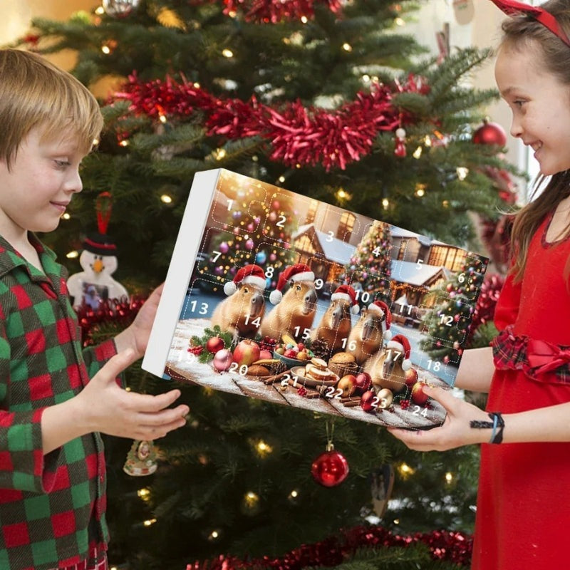 ChillPaws Capybara Advent Calendar - Fun and Cozy Gift Box for Christmas