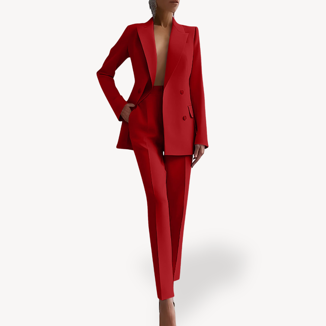Ella | Elegant professional women's suit set with long blazer