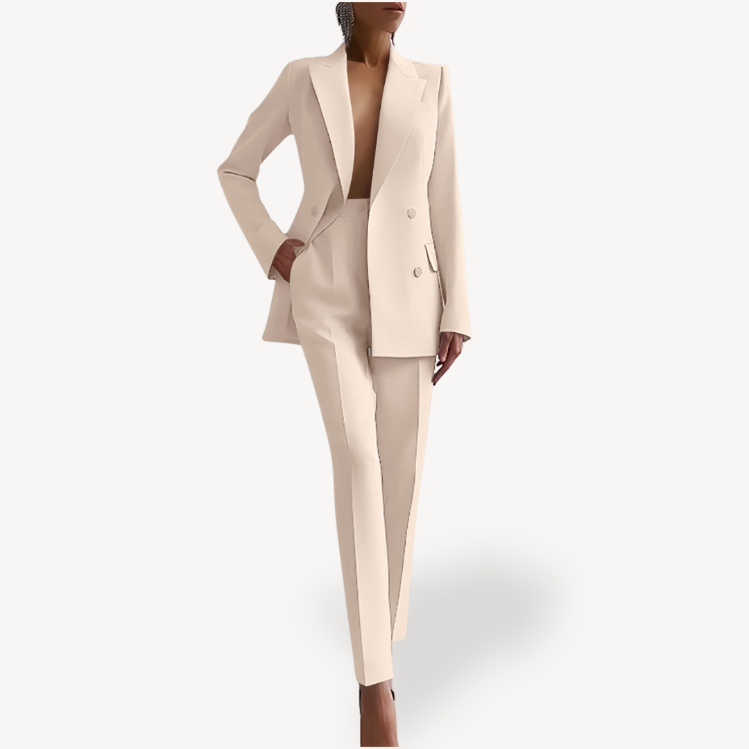 Ella | Elegant professional women's suit set with long blazer
