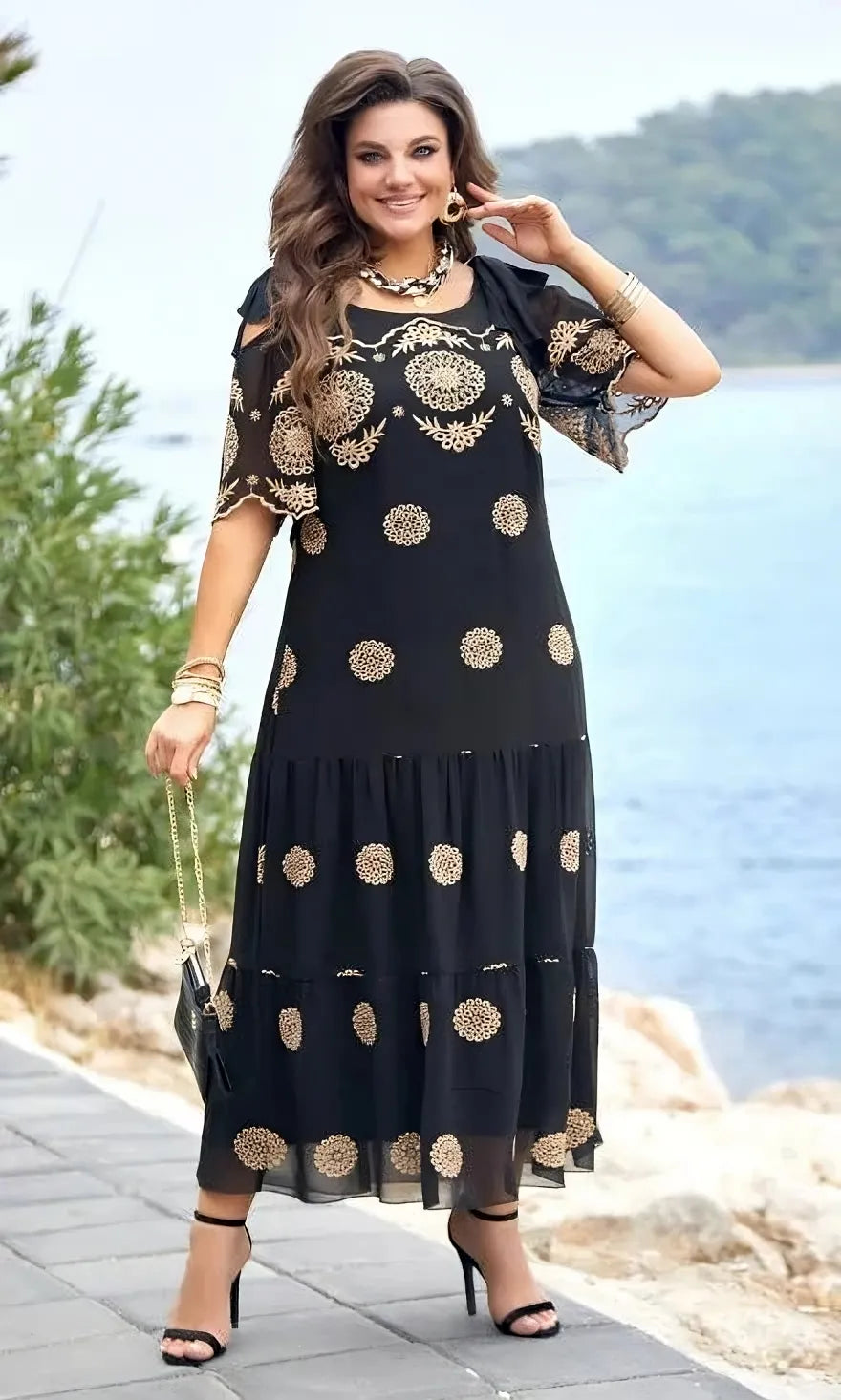 Dionne | Elegant Mesh Summer Dress — Light, Breathable & Sophisticated