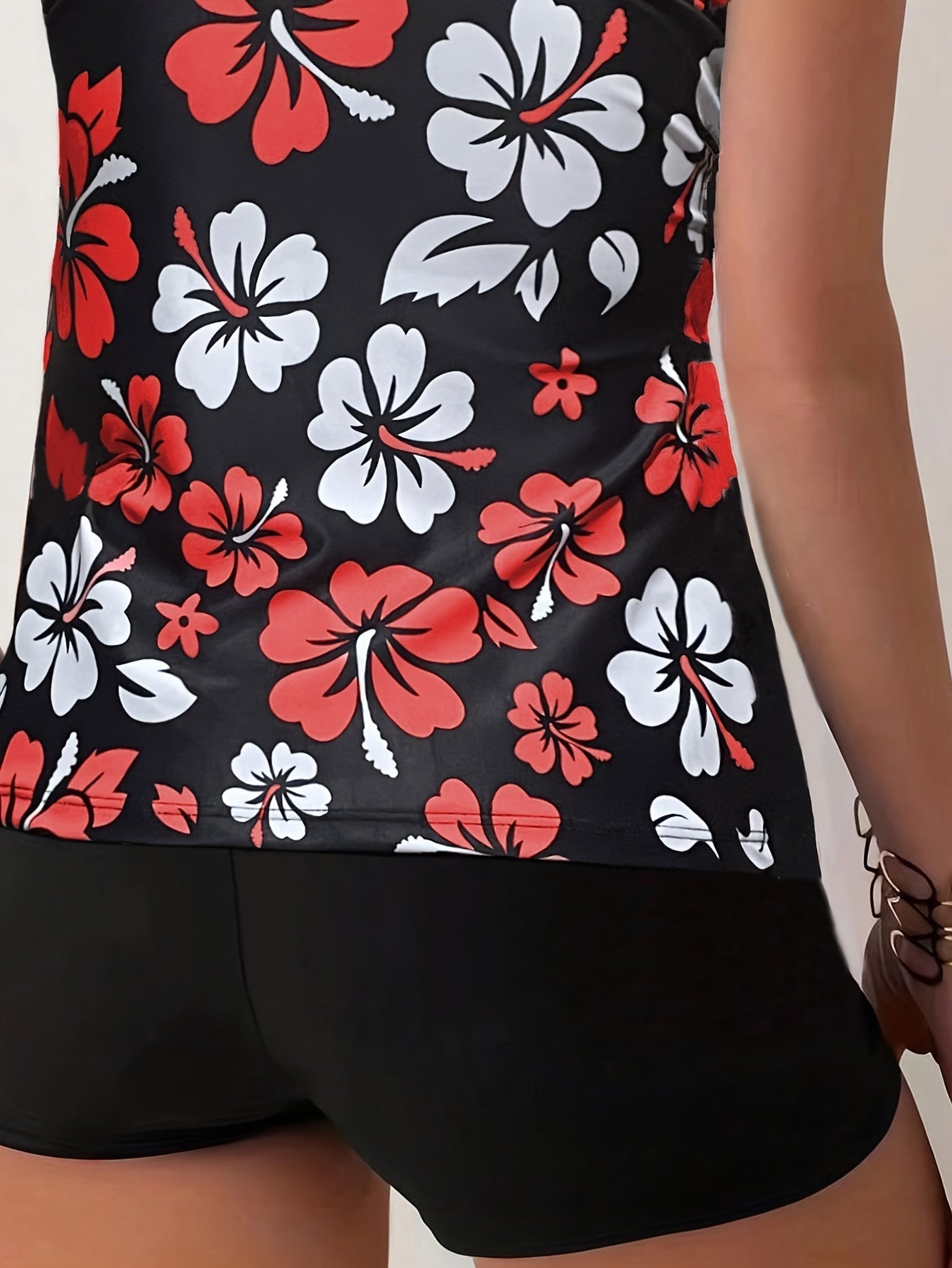 Elena Floral-Print Tankini Set - Stylish Two-Piece Swimwear for Summer