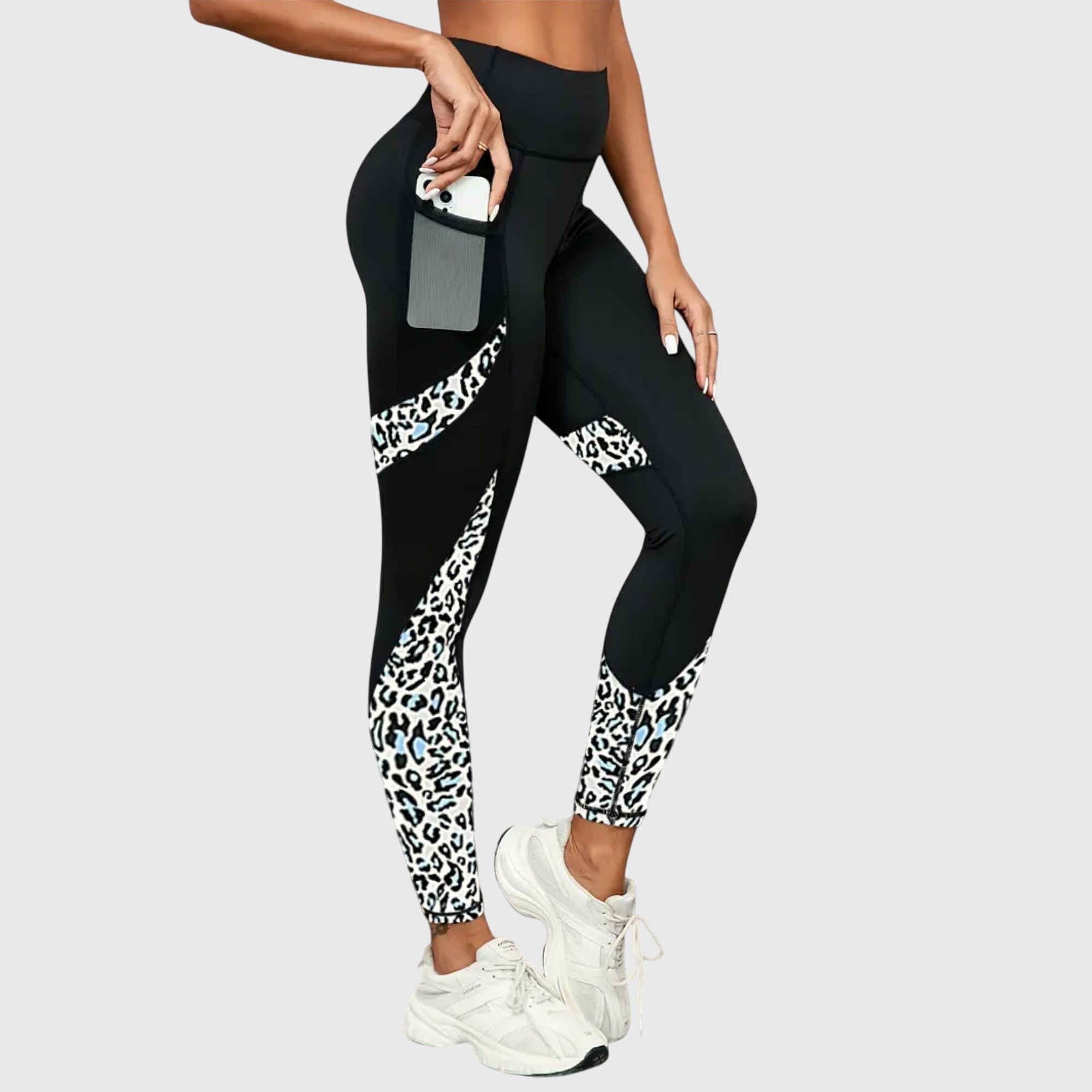 High-Waisted Leopard Print Workout Pants – Figure-Flattering Fit for Any Workout
