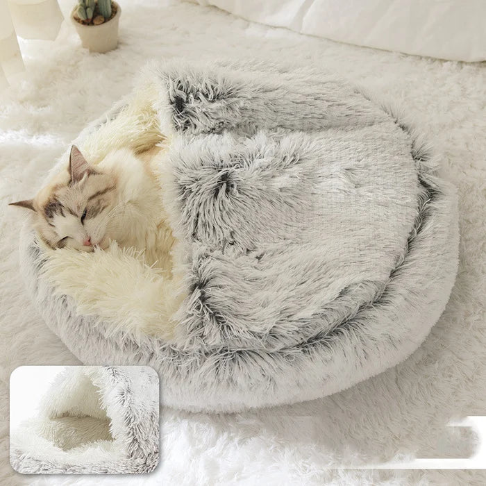 Comfortable and Safe Self-Heating Fleece Nest for Your Pet