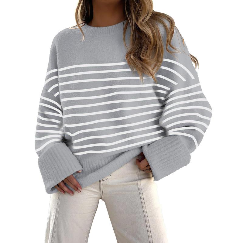 Long-Sleeve Crewneck Pullover Sweater — Effortless Everyday Warmth