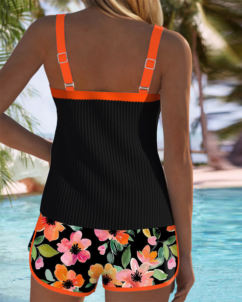 Elegant Two Piece Tankini Set