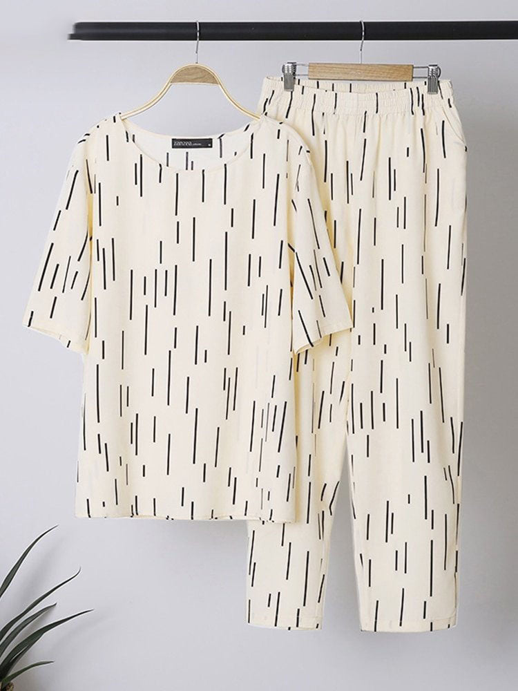 Loose Casual Two-Piece Pants Set