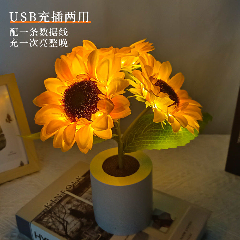 Joyful Sunflower Lamp with Sparkling Shine