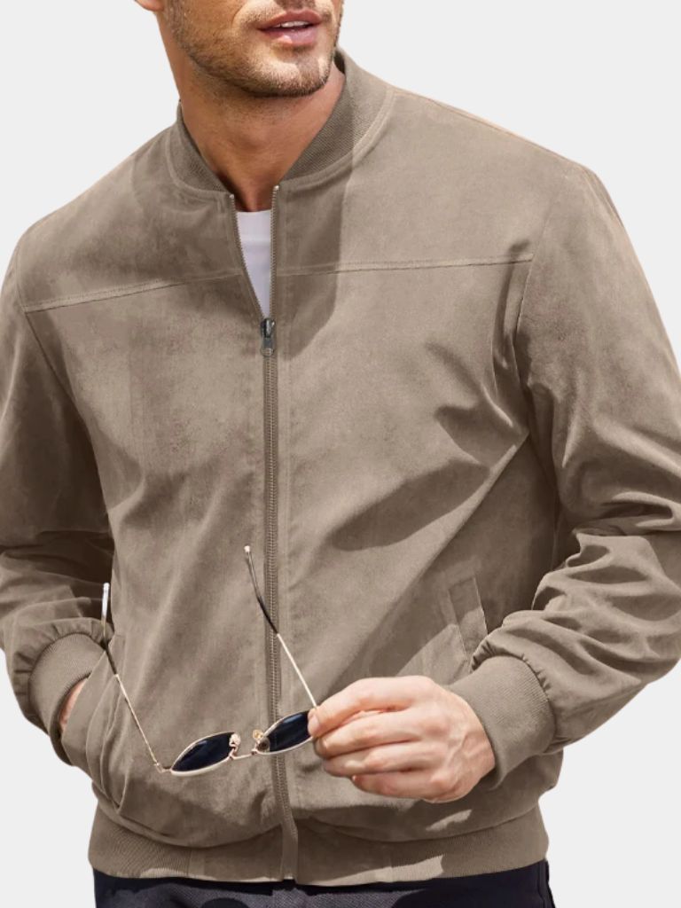 Darian | Premium Suede Bomber Jacket – Sophisticated Style and Superior Quality
